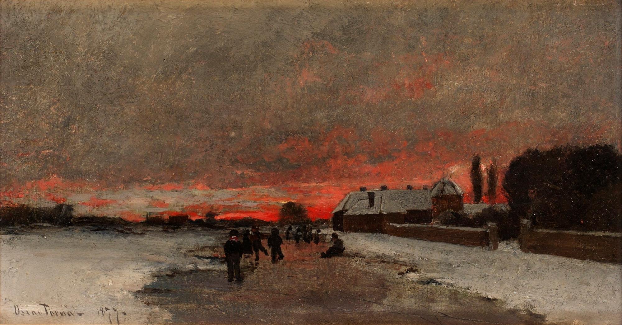 Oscar Törnå, WINTER SCENE WITH SCATER.