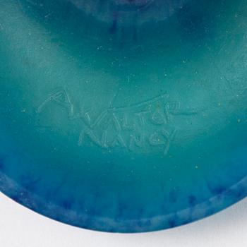 Almaric Walter, & Henri Bergé, a pâte de verre beetle ashtray, Nancy, France, early 20th century.