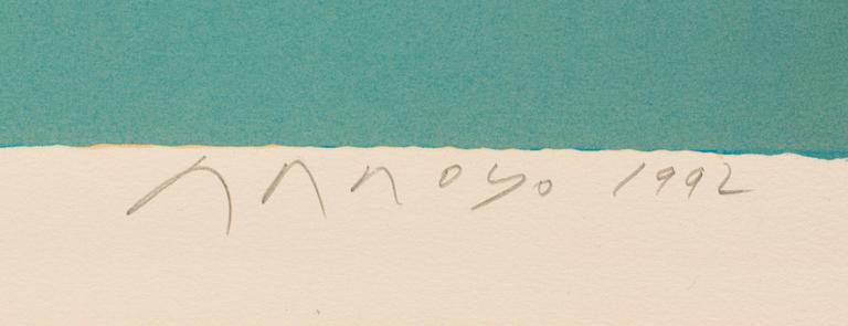 EDUARDO ARROYO, colour lithographe, signed and numbered 52/100, dated 1992.