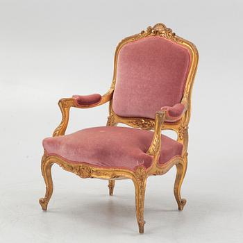 Armchair, Rococo style, first half of the 20th century.