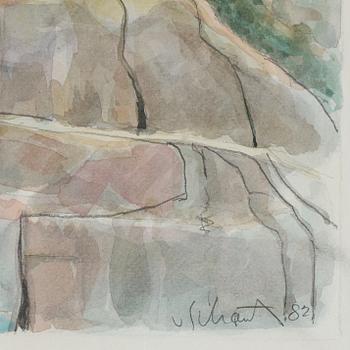 Philip von Schantz, wtercolor, signed and dated -82.