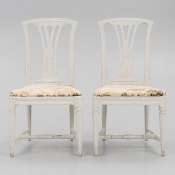 A pair of Gustavian chairs by J. Lindgren (master in Stockholm 1770-1800).