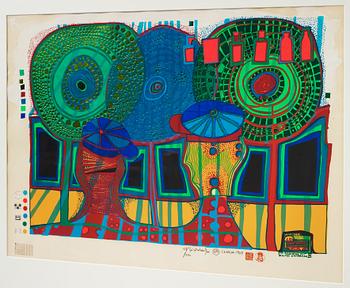 Friedensreich Hundertwasser, "Ein Regentag mit Walter Kampmann".