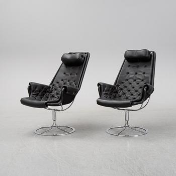 Bruno Mathsson, fåtöljer, ett par, "Jetson" för Dux 2000-tal, formgiven 1969.