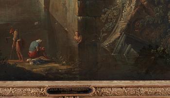 Giavanni Nicolas Servandoni, Capriccio with figures.