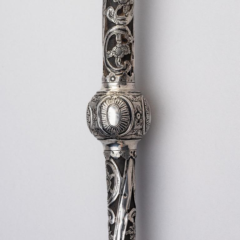 Ämbetsstav för borgmästare, silver, Nederländerna, daterad 1793.