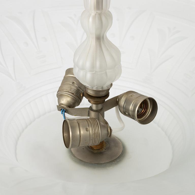 Edward Hald, a ceiling lamp, Swedish Grace, Orrefors, 1920s.