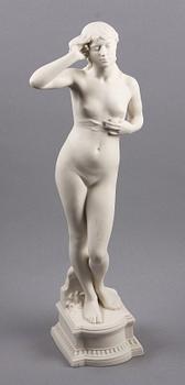 PER HASSELBERG efter, figurin, parian, Gustafsberg, sign o dat 1902.