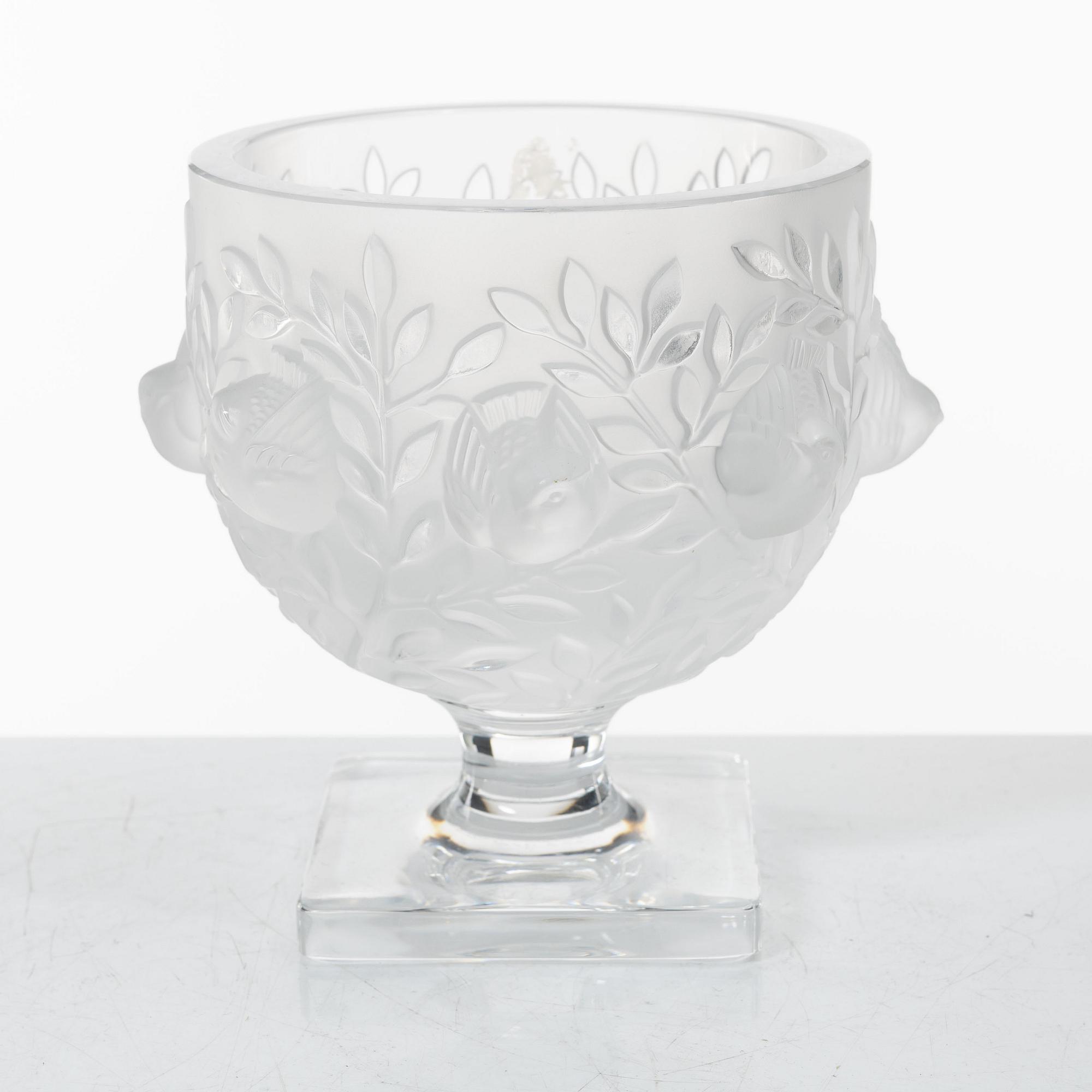 Marc Lalique, an 'Elisabeth' glass bowl on foot, Lalique, France.