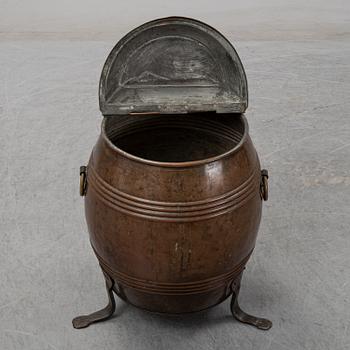A ca 1900 copper barrel.