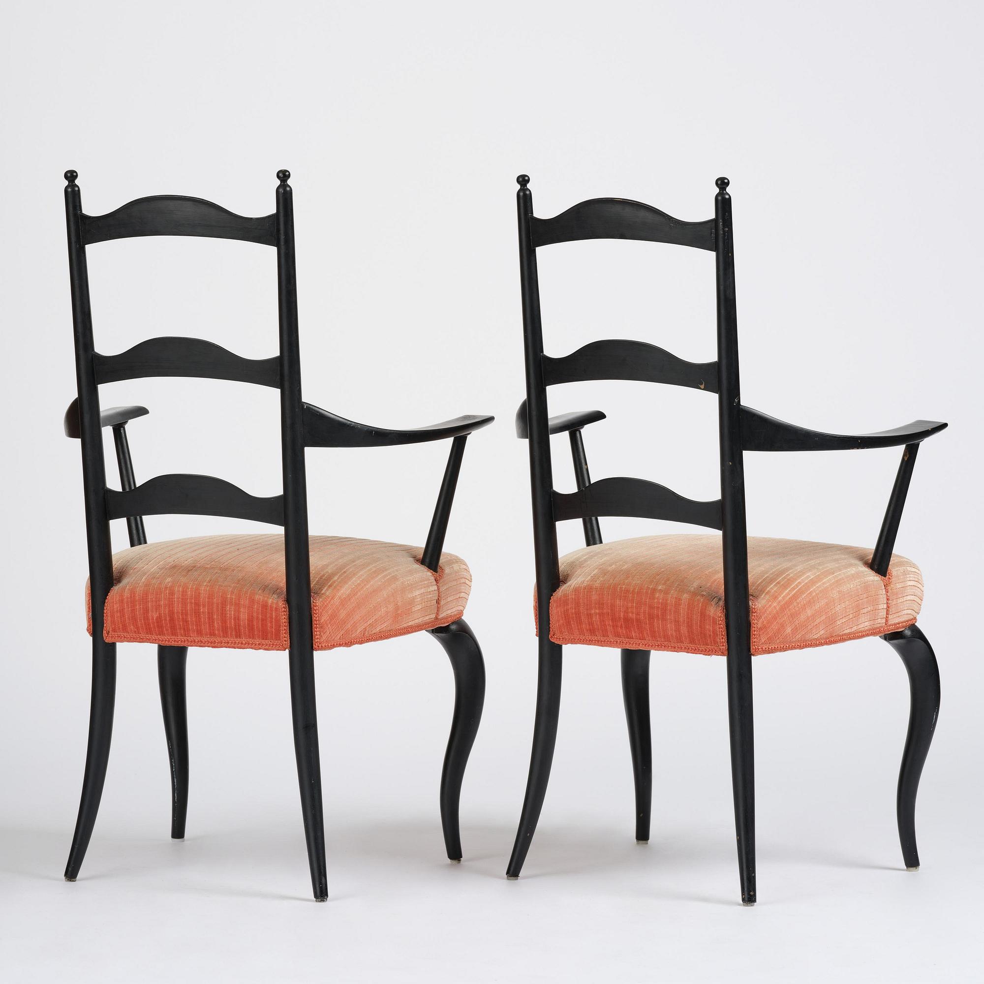 Uno Åhrén, a set of eight Swedish Grace dining chairs, 1920s.