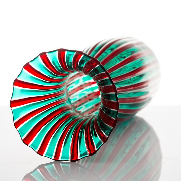 GIO PONTI, a 1950's 'a canne' vase for Venini Murano.