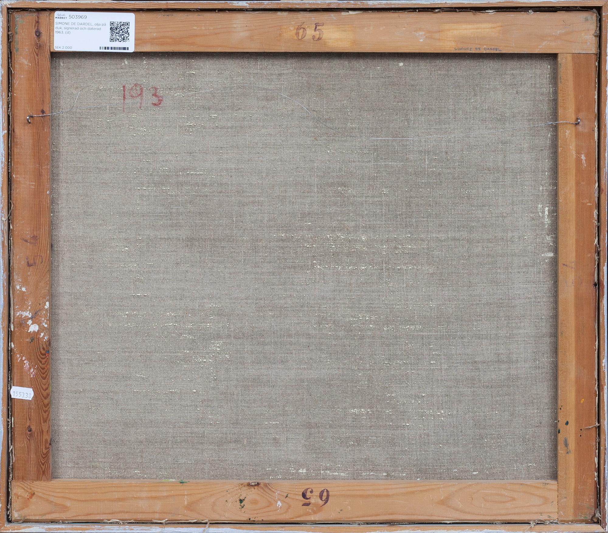 SIMONE DE DARDEL, olja på duk, signerad och daterad 1963.