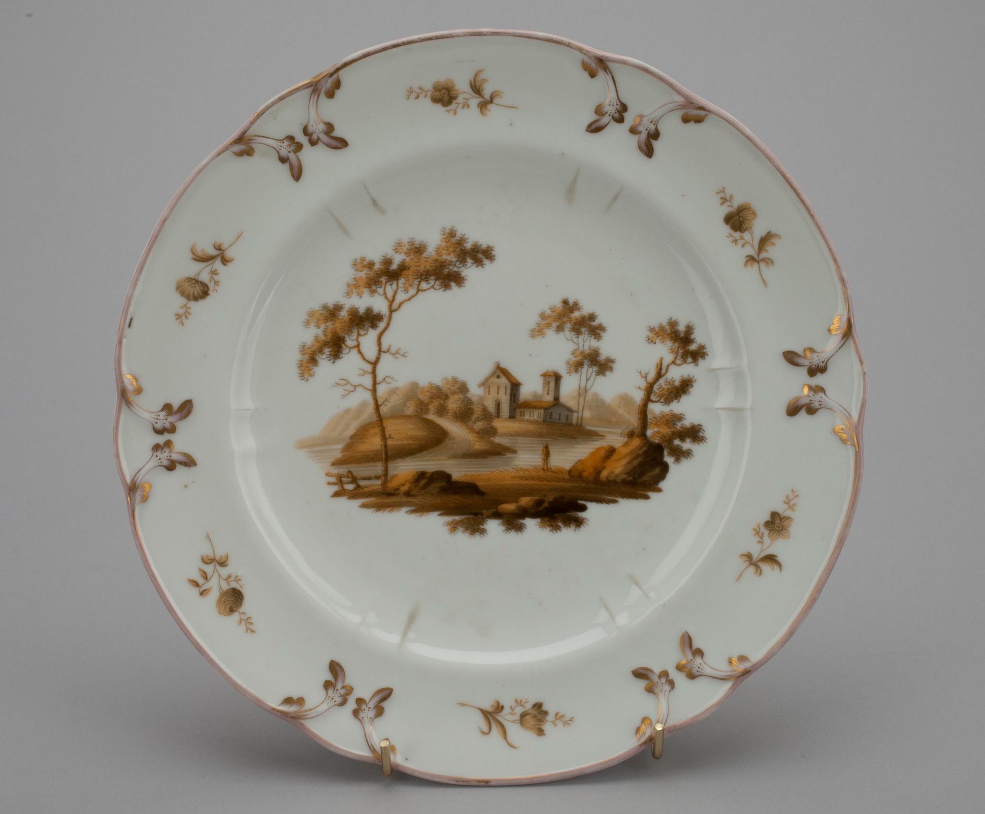 TALLRIK, porslin, Popov 1810-1820, Ryssland.