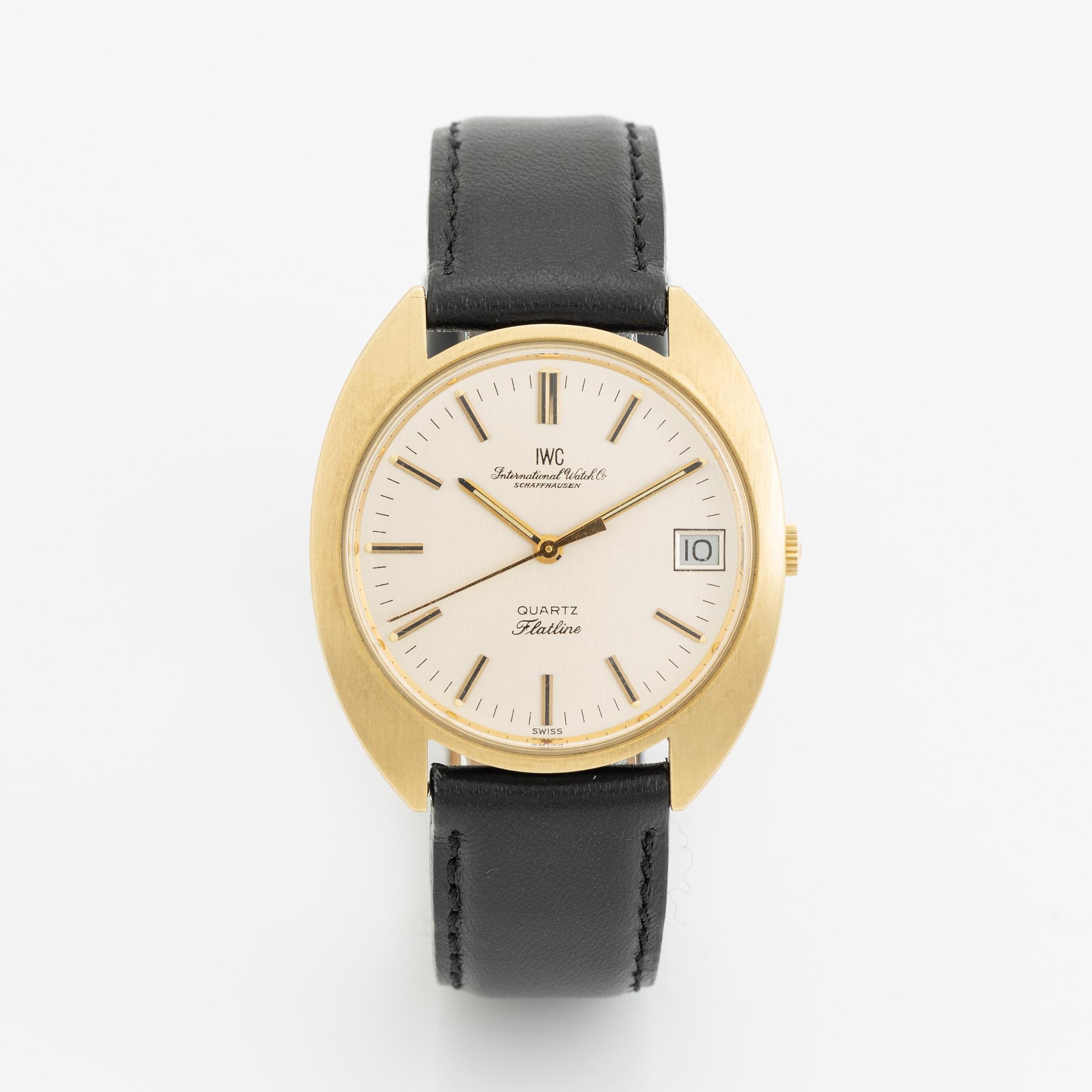 IWC, International Watch Co, Schaffhausen, Flatline, wristwatch, 35 x 33 (39) mm.