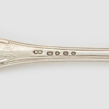Bestickservisdelar, 18 st, bl.a. Pehr Blommert, Gävle 1825.