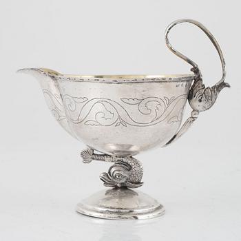 Olof Hellbom, gräddsnäcka, silver, empire, Stockholm 1814.