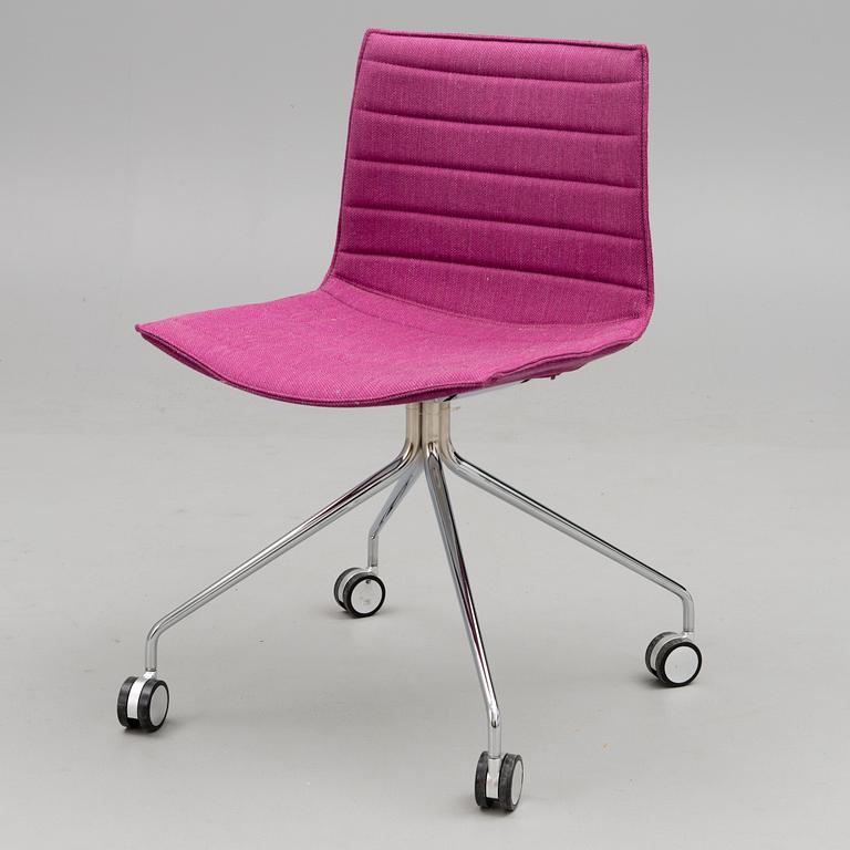 A Italian 21st century 'Catifa 46-Trestle fixed' desk chair for Arper by Lievore Altherr Molina.