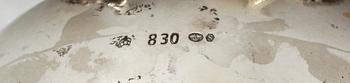 PARTI SILVER, 3 delar, bla Egypten och Tyskland, 1900-tal. Tot vikt 320 gram.