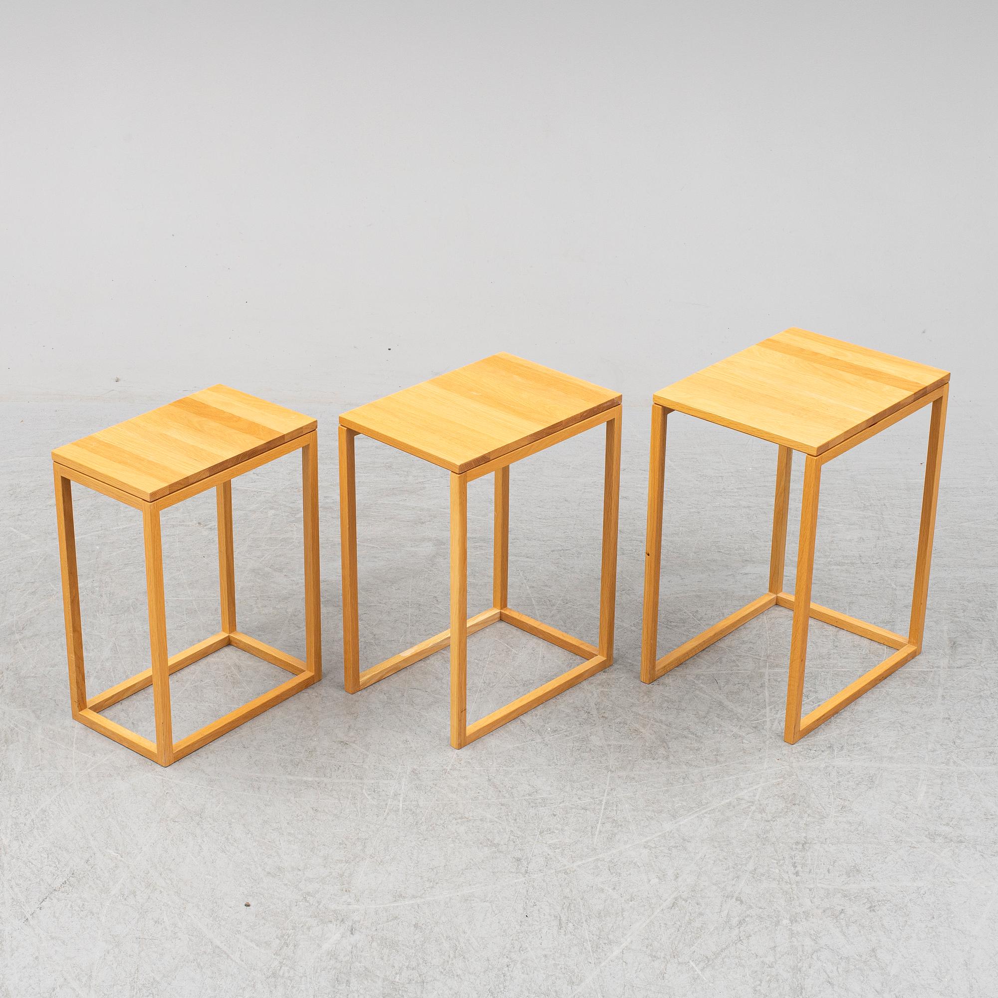 A 'Trio' nesting table by Ulla Christiansson, K Anderson & Söner.