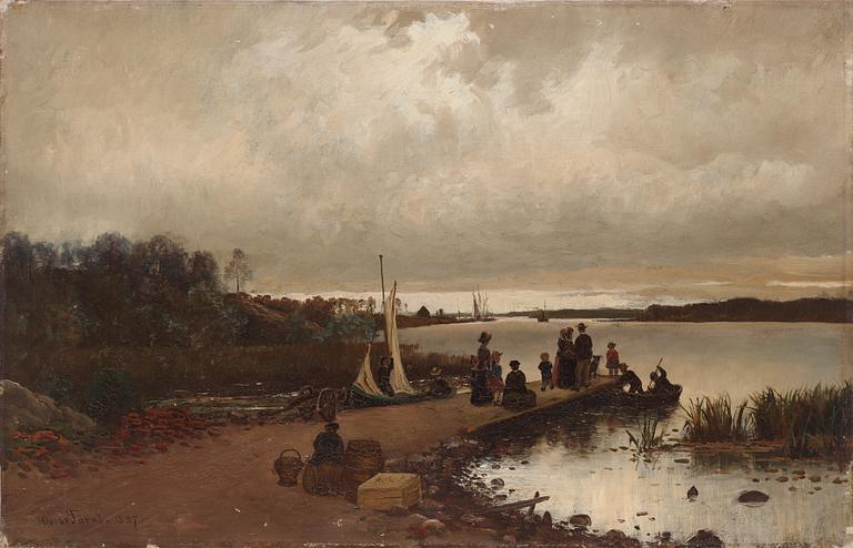 Oscar Törnå, The evening boat arrives.