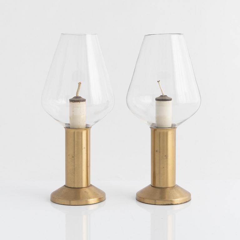 Bertil Brisborg, oil lamps, 1 pair, model "2036", Nordiska Kompaniet, 1950s.