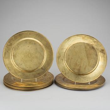 KUVERTTALLRIKAR, 14 st, mässing, Danmark, 1900-talets andra hälft.