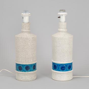 Pair of table lamps, stoneware, Bitossi, 1960/70s.