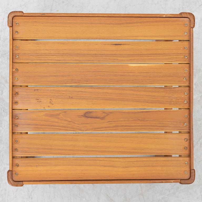 Six teak stools, Scandinavia, 1960's.