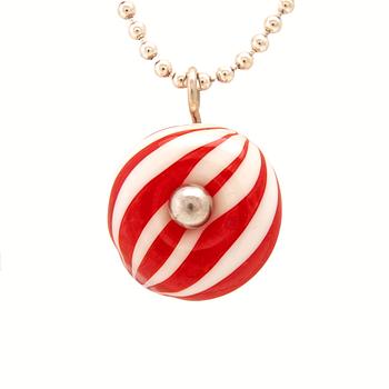 Monica Backström, Necklace and Ring, Glass and Silver.