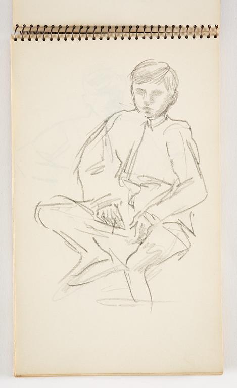 Lotte Laserstein, 3 skissböcker med blyertsteckningar.