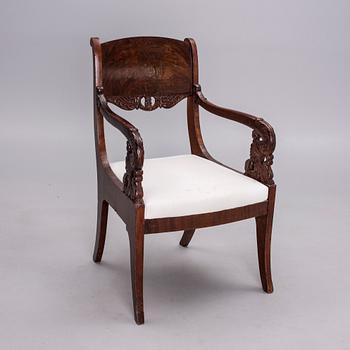 KARMSTOL, biedermeier, 1800-talets mitt.