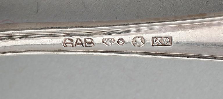 KAFFESKEDAR, 12 st, silver, modell Vasa, GAB, 1935-1936. Vikt ca 157 g.