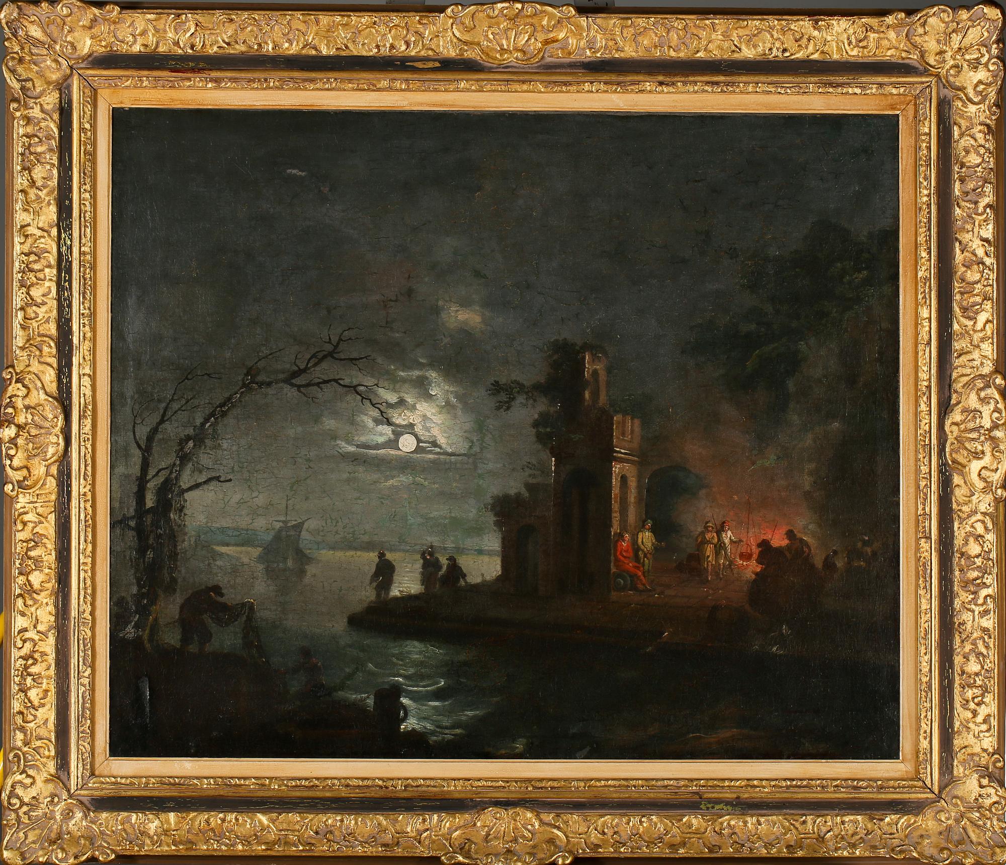 OKÄND KONSTNÄR, olja på duk, osignerad, omkring år 1800.