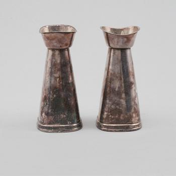 LJUSSTAKAR, ett par, silver, Tore Eldh, Ceson, Göteborg, 1976.