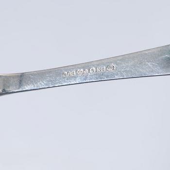 Jacob Ängman, bestickservis, 39 delar, silver, modell "Rosenholm", GAB, Stockholm och Eskilstuna, bl.a. 1945.
