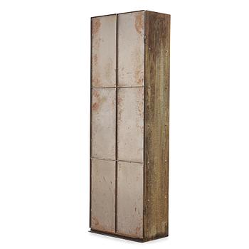 Jonas Bohlin, a stained and patinated oak and iron cabinet 'Slottsbacken', Källemo, Sweden circa 1987.