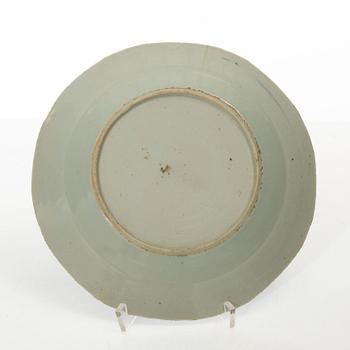 A set of thirteen Chinese blue and white porcelain dishes, Qing dynasty, 19th century.