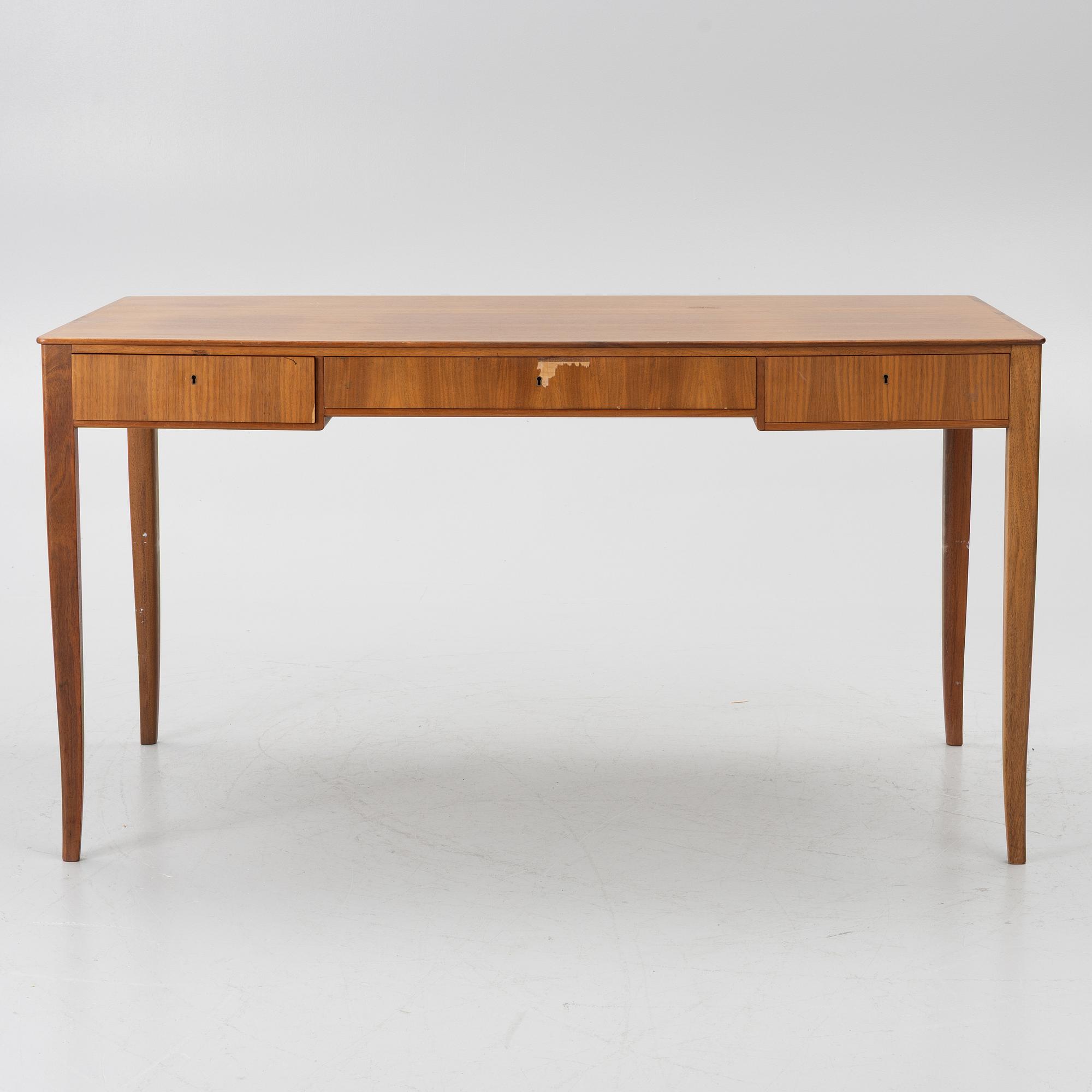 Carl Malmsten, Desk, 'Guldheden', Åfors Möbelfabrik, second half of the 20th century.