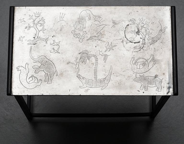Björn Trägårdh & Nils Fougstedt, a pewter top table, Svenskt Tenn, Sweden ca 1930.