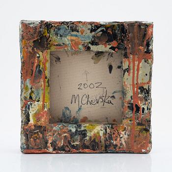 Maria Chevska, kaolin on canvas, signed M. Chevska and dated 2002 on verso.