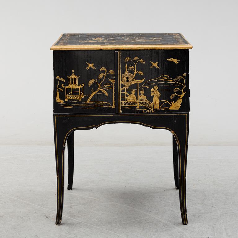 A Swedish Rococo bedside table, second half of the 18th century.