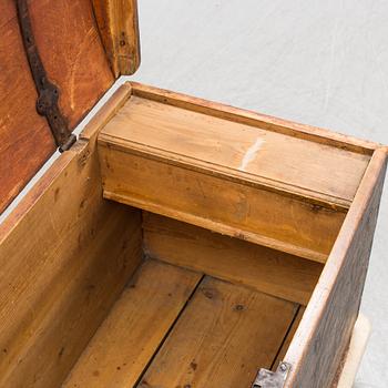 a Swedish folk art chest with the letters A.E.D and dated 1793.