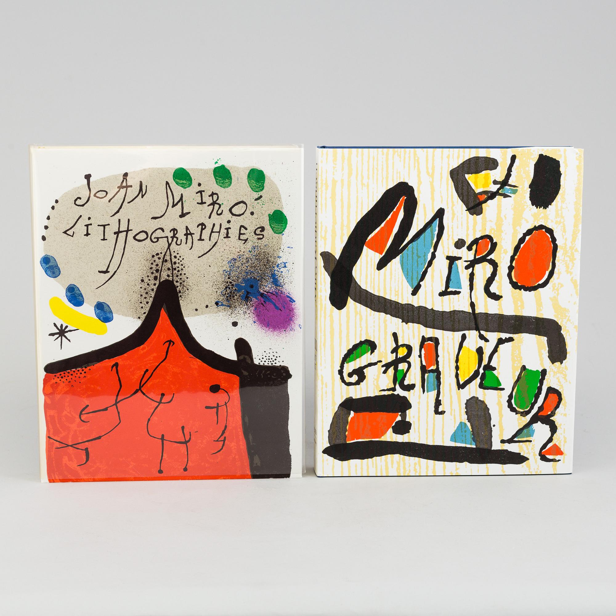 A set of two books  Joan Miró, Lithographe and  Miró Radierungen.
