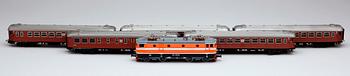 TÅGSATS, 6 delar, Märklin H0, 4034, 4072 och 4899. 1900-talets andra hälft.