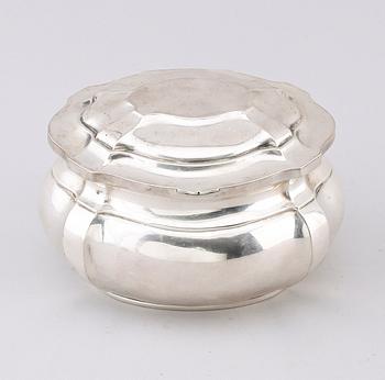 SOCKERSKRIN, silver, svenska importstämplar, 1900-talets första hälft. Vikt ca 283 g.