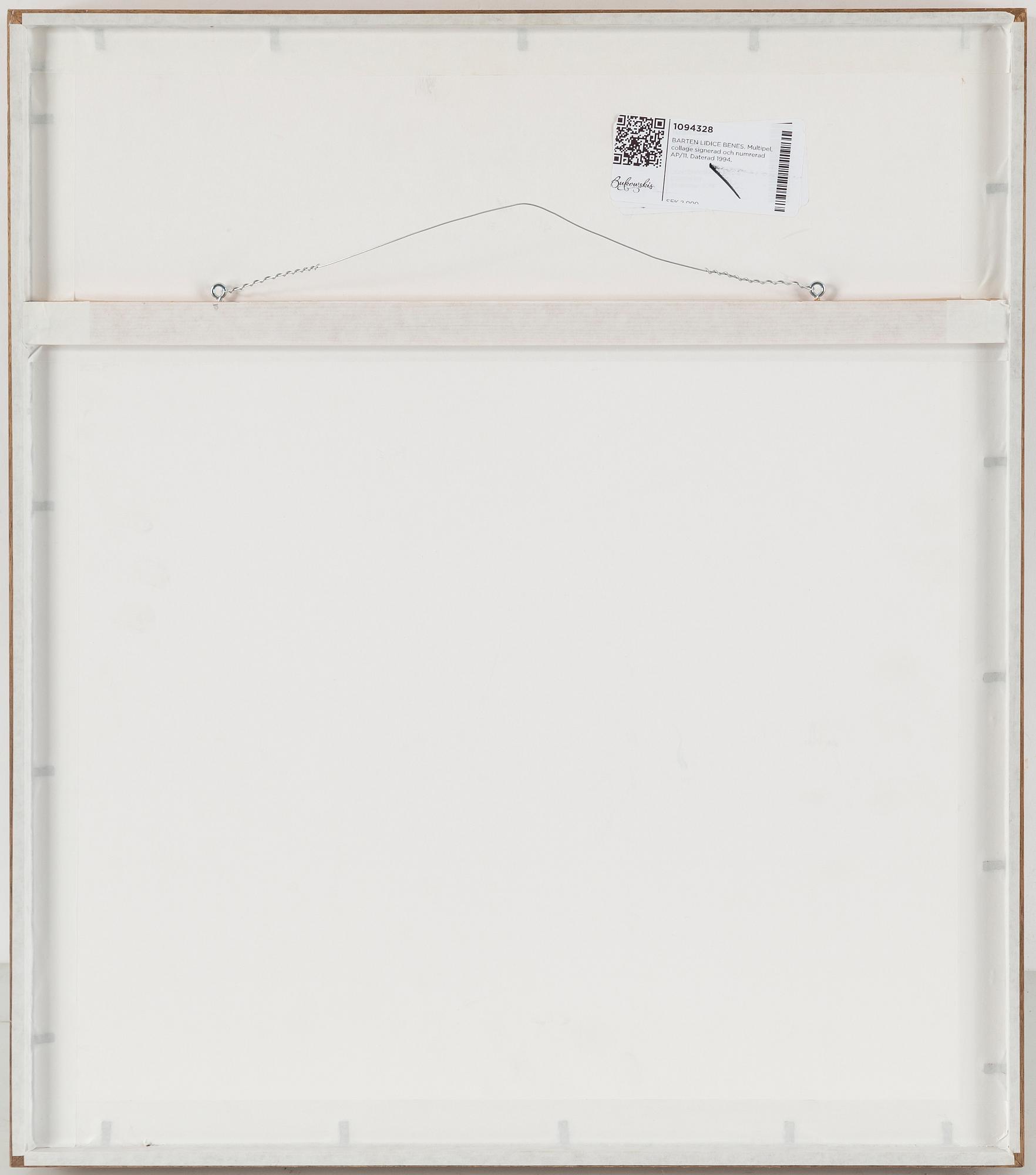 BARTON LIDICE BENES, Multiple, collage, signed AP/11. Dated 1994.
