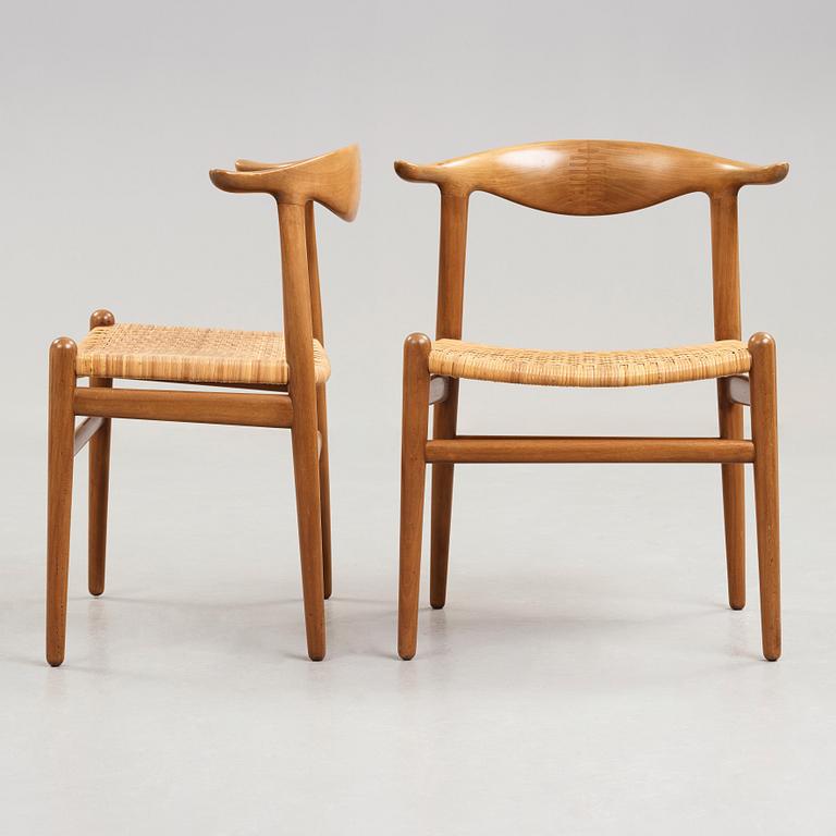 Hans J. Wegner, "Kohornsstolen/ Cowhorn chair", sex stycken, "JH-505", Johannes Hansen, Danmark 1950-60.