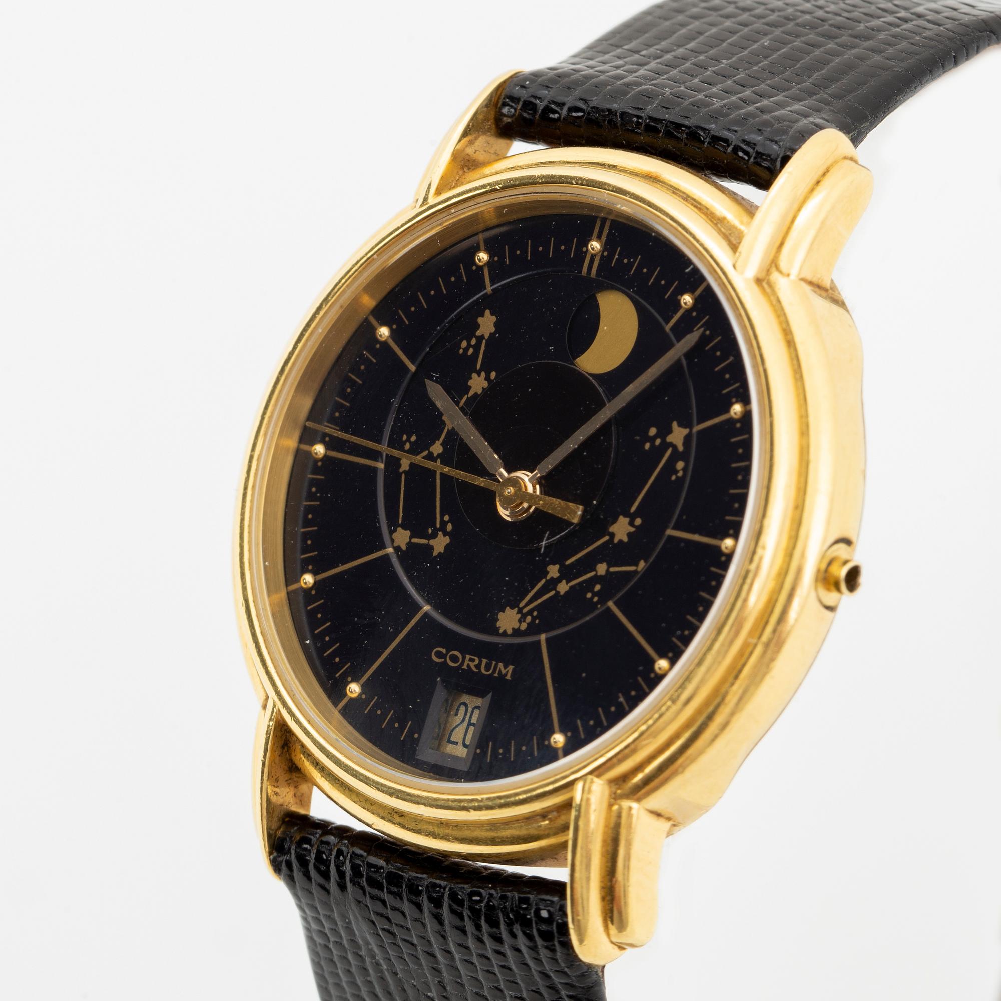 CORUM, Moontime, wristwatch, 33 mm.