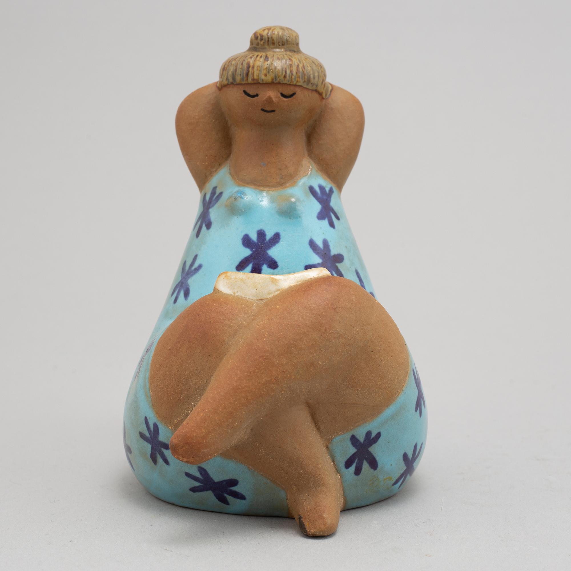 Lisa Larson, an 'Emma' stoneware figurine, Gustavsberg.